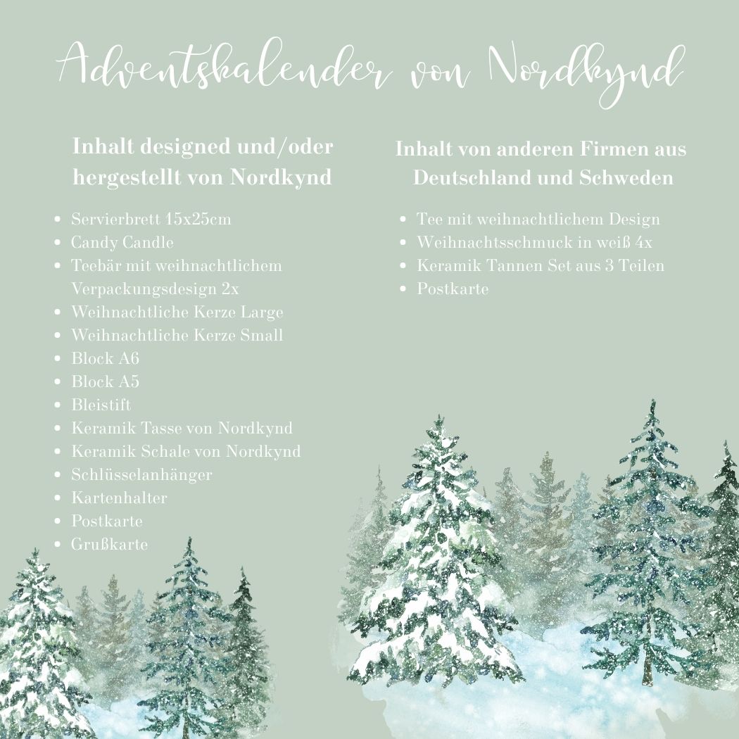 Adventskalender von Nordkynd (Limited Edition, nur 50 Stück) Versand 24. November