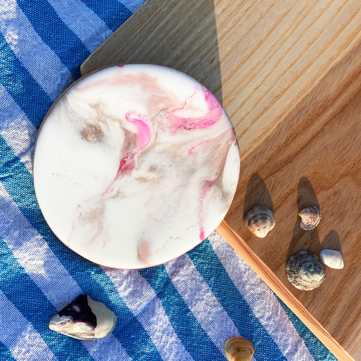 Marmor Untersetzer Rosé