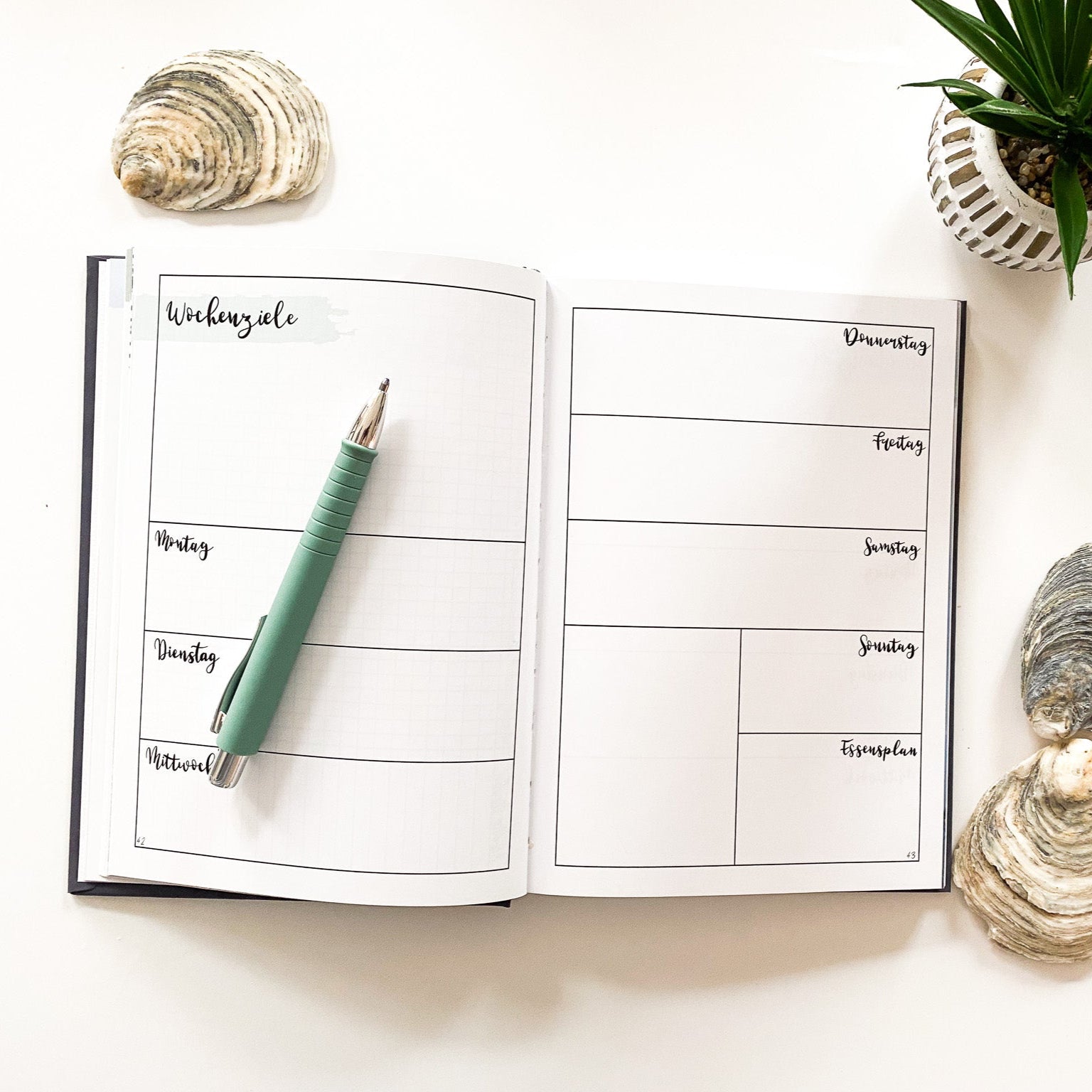 Bullet Journal im Handlettering Design