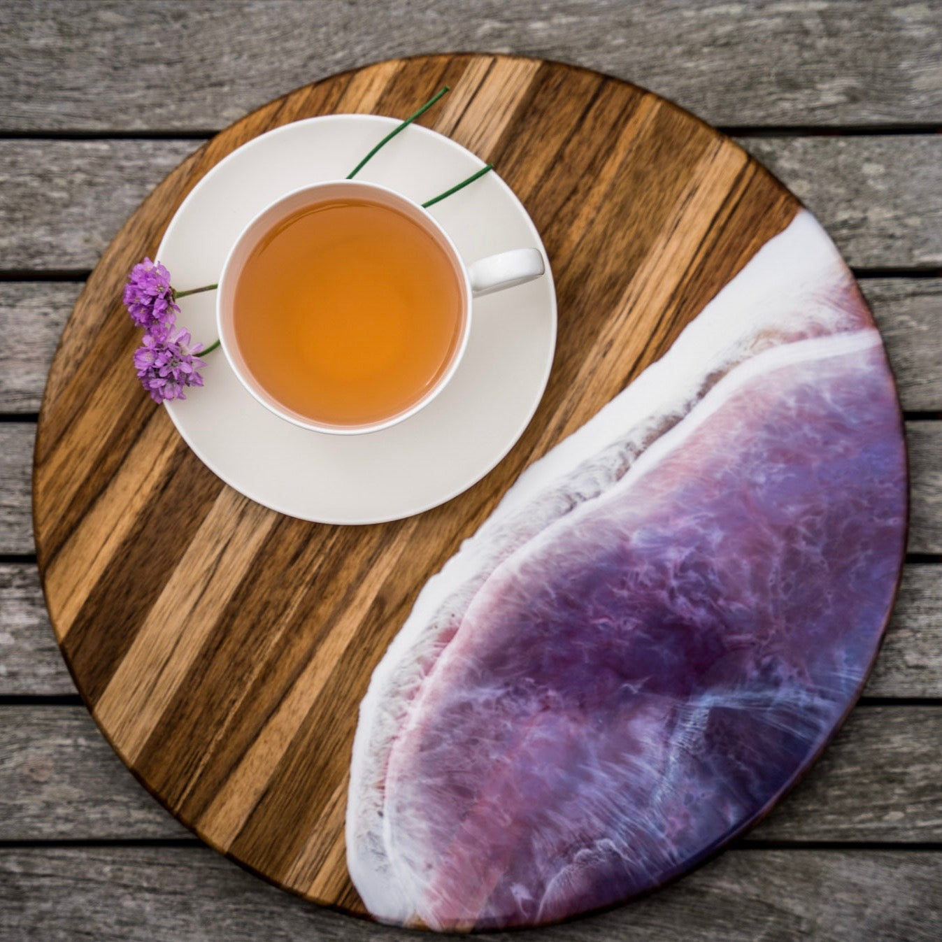 Servierbrett Teakwood - Rund