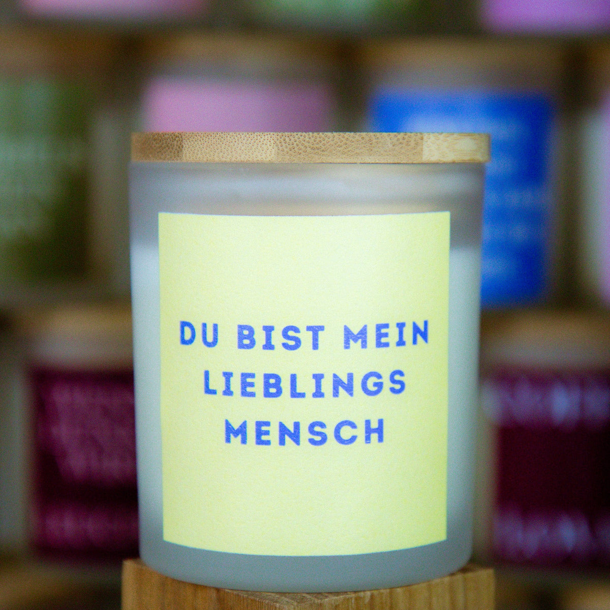 Du bist mein Lieblingsmensch - Duftkerze mit Spruch