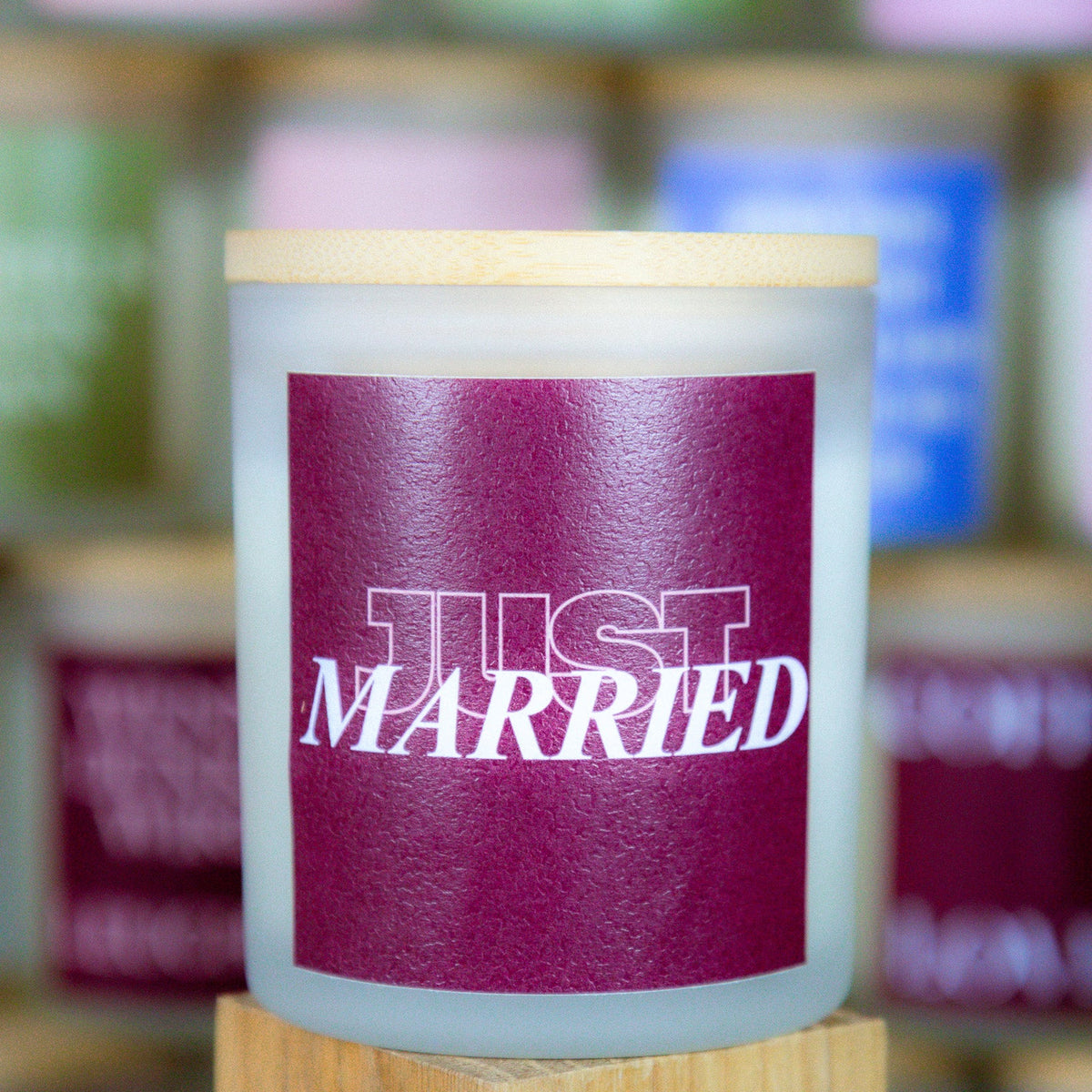 Just Married - Duftkerze mit Spruch
