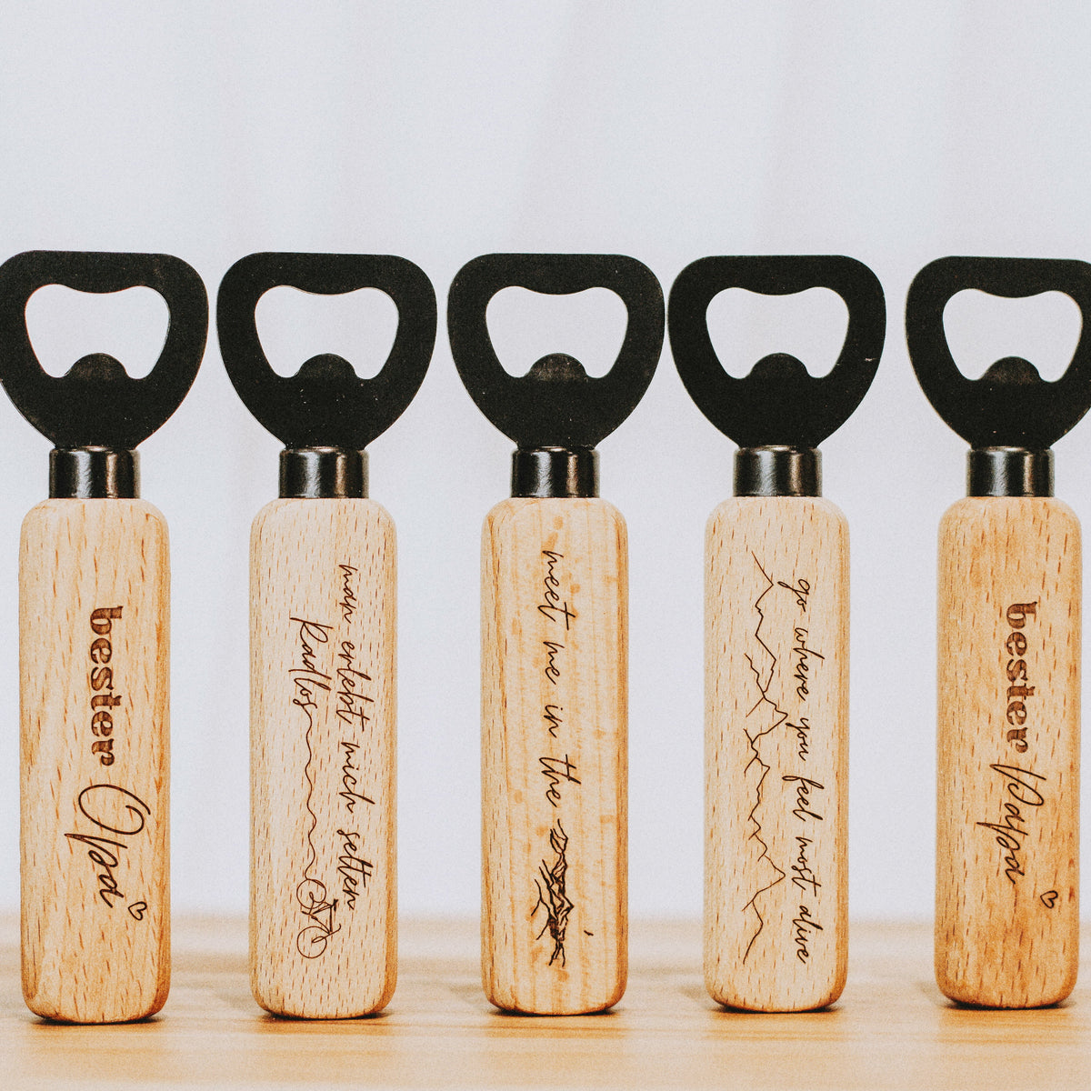 Flaschenöffner aus Holz