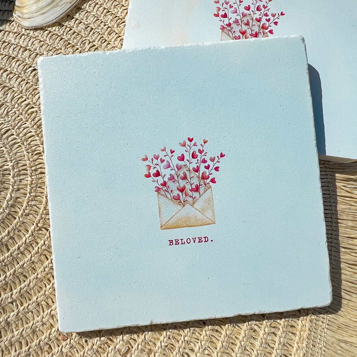 Untersetzer aus Marmor - beloved
