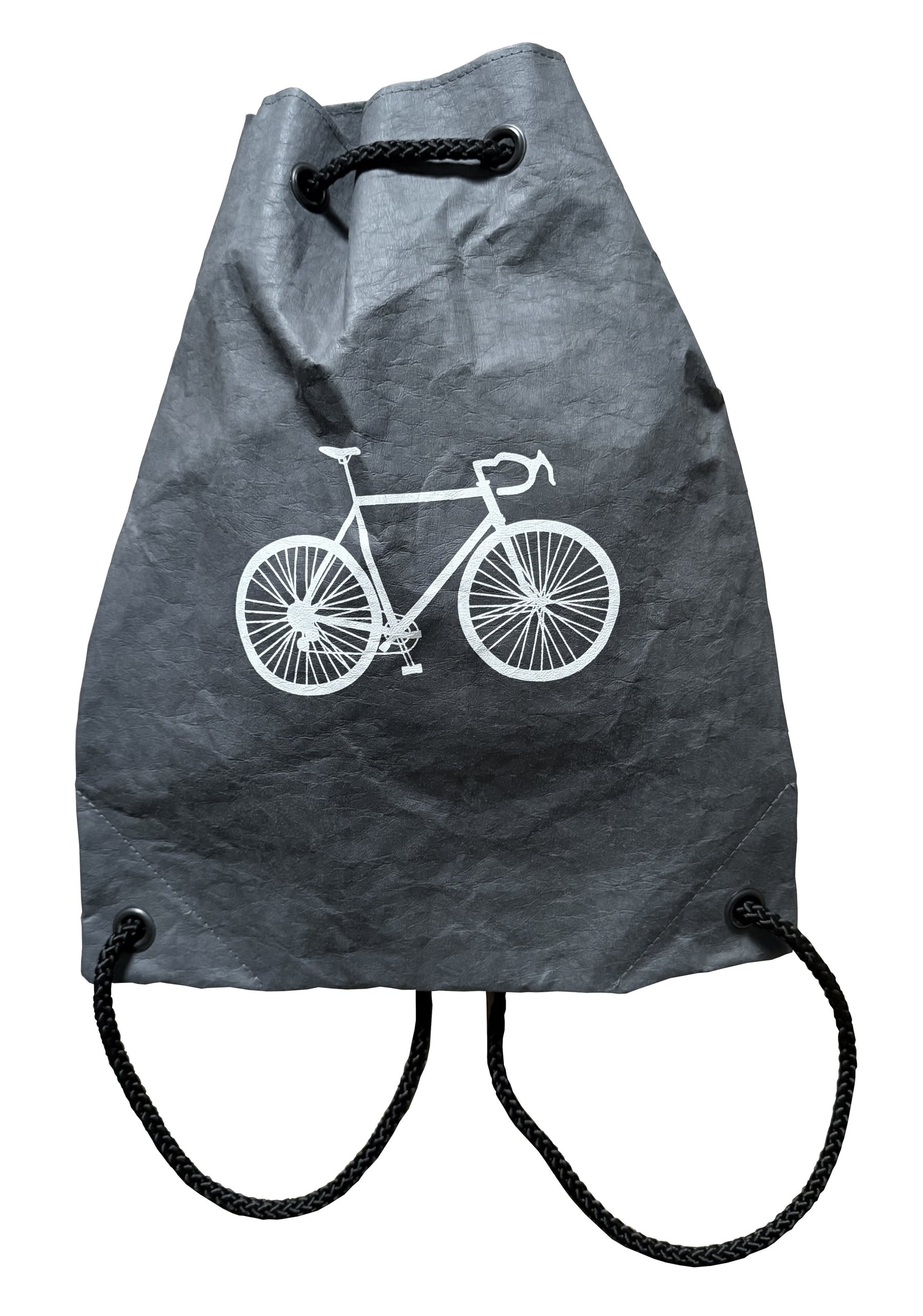 Rucksack / Turnbeutel mit Rennrad - waschbares Papier