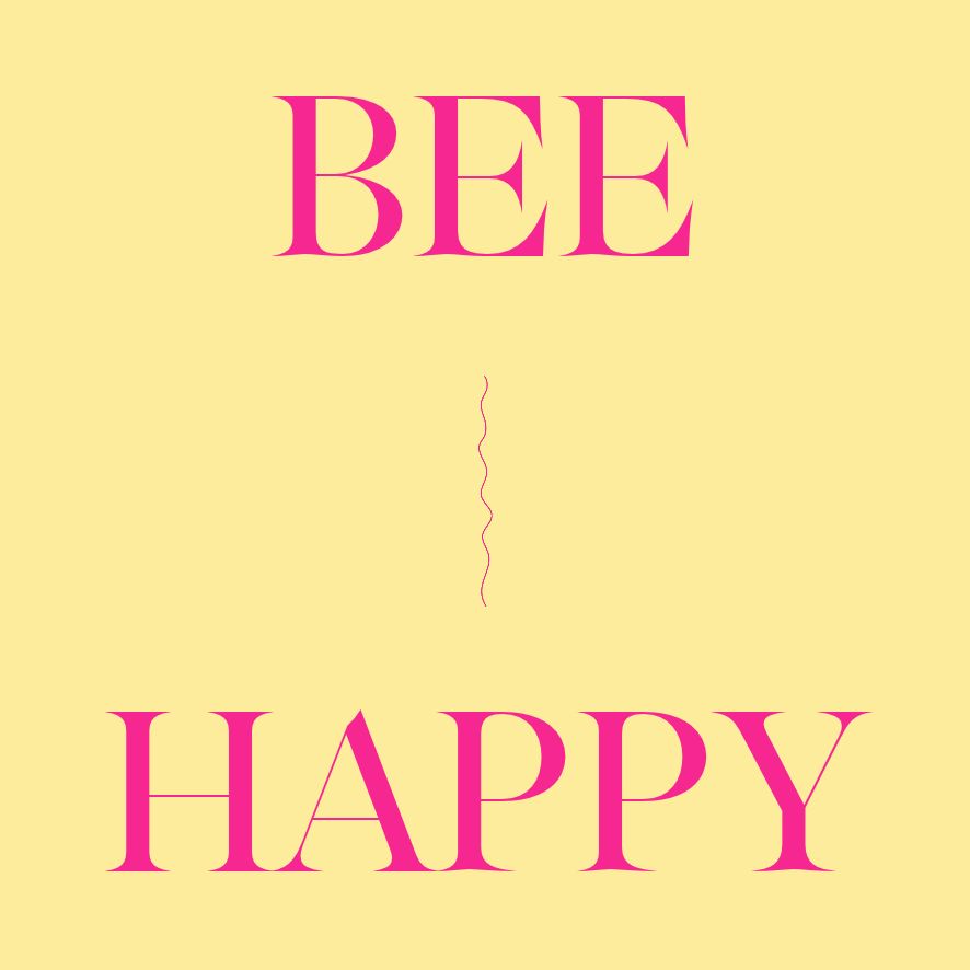 Happy Bee - Duftkerze mit Spruch
